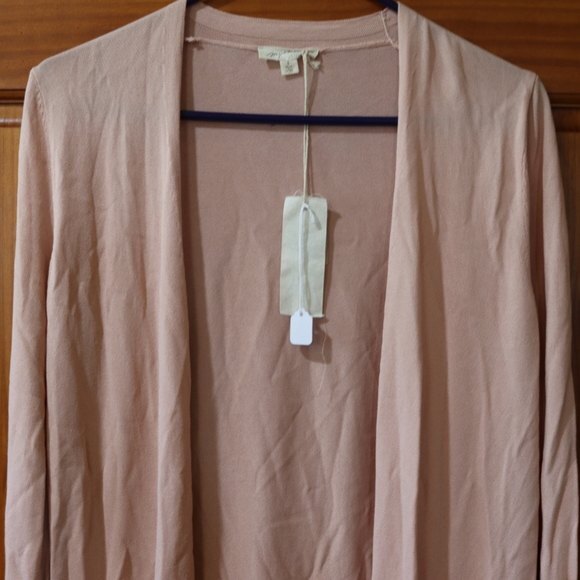 Mystree Pale Pink Cardigan Sweater NWT Small Italian Knit Button Front Style - Picture 3 of 8
